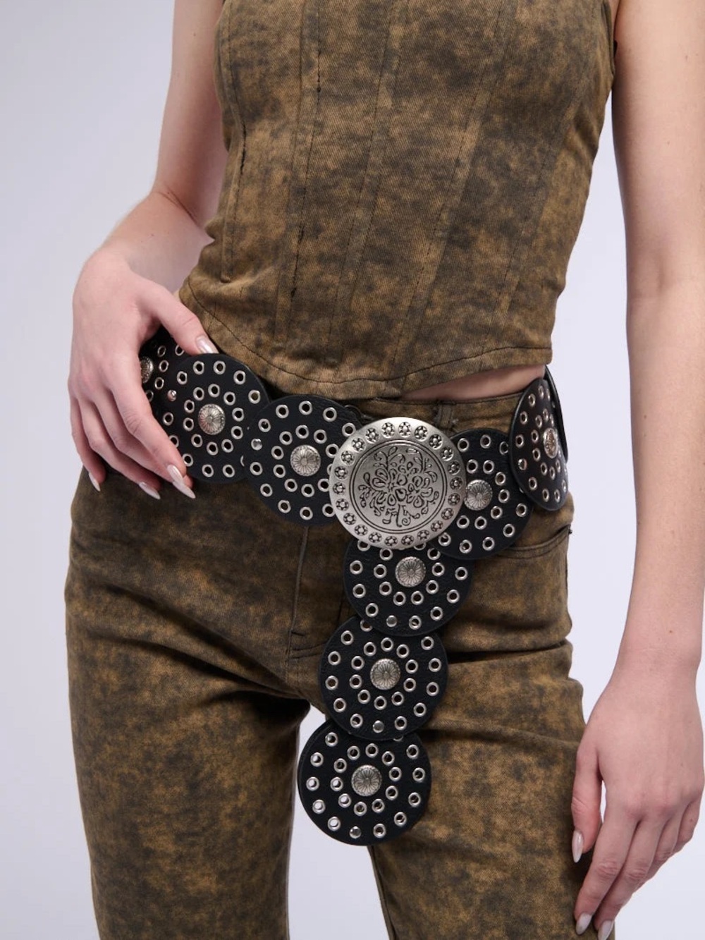 NEW Black Studded Western Belt